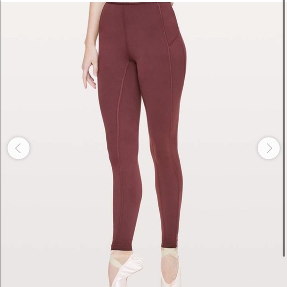 Lululemon Principal Dancer Tight in Burgundy - Picture 3 of 9